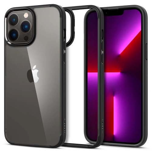 Чехол-накладка (силиконовый) Apple iPhone 13 Pro Max Spigen Ultra Hybrid Matte Black (ACS03205)