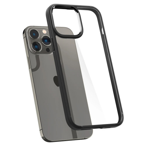 Чехол-накладка (силиконовый) Apple iPhone 13 Pro Max Spigen Ultra Hybrid Matte Black (ACS03205)