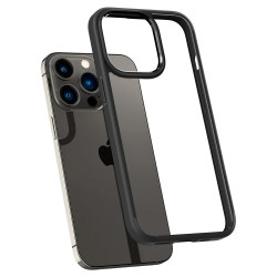 Чохол-накладка (силіконовий) Apple iPhone 13 Pro Spigen Ultra Hybrid Matte Black (ACS03262)