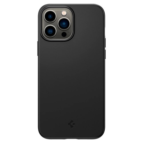 Чохол-накладка (силіконовий) Apple iPhone 13 Pro Max Spigen Thin Fit Black (ACS03674)