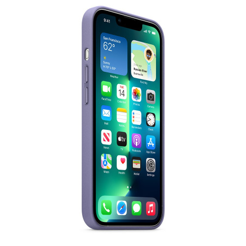 Чохол-накладка (шкіряний) Apple iPhone 13 Pro Max Leather Case with MagSafe Wisteria (MM1P3)