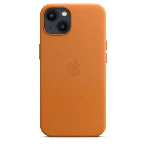 Чохол-накладка (шкіряний) Apple iPhone 13 Leather Case with MagSafe Golden Brown (MM103)