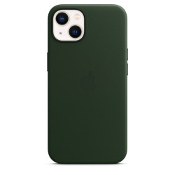 Чохол-накладка (шкіряний) Apple iPhone 13 Leather Case with MagSafe Sequoia Green (MM173)