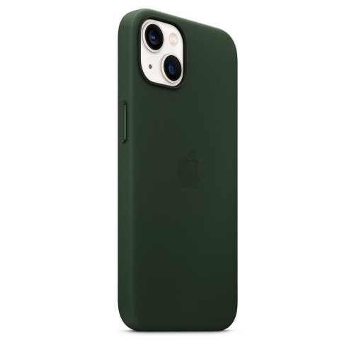 Чохол-накладка (шкіряний) Apple iPhone 13 Leather Case with MagSafe Sequoia Green (MM173)