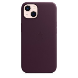 Чохол-накладка (шкіряний) Apple iPhone 13 Leather Case with MagSafe Dark Cherry (MM143)