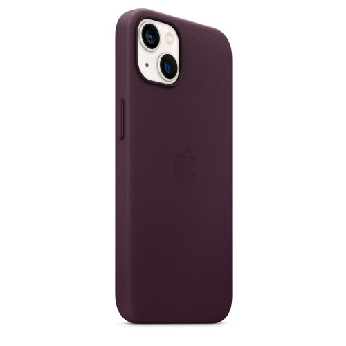 Чохол-накладка (шкіряний) Apple iPhone 13 Leather Case with MagSafe Dark Cherry (MM143)