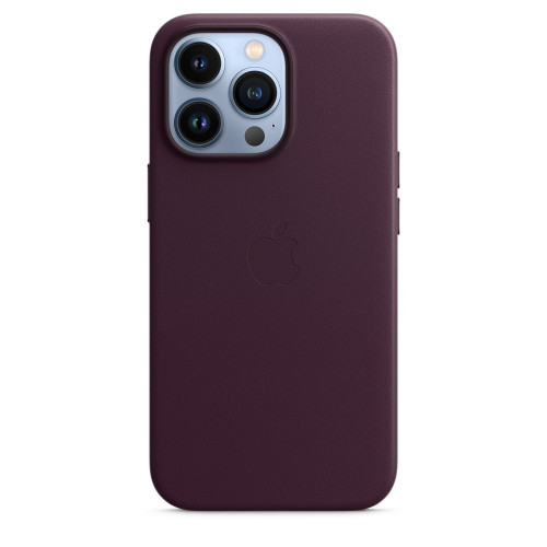 Чохол-накладка (шкіряний) Apple iPhone 13 Pro Leather Case with MagSafe Dark Cherry (MM1A3)