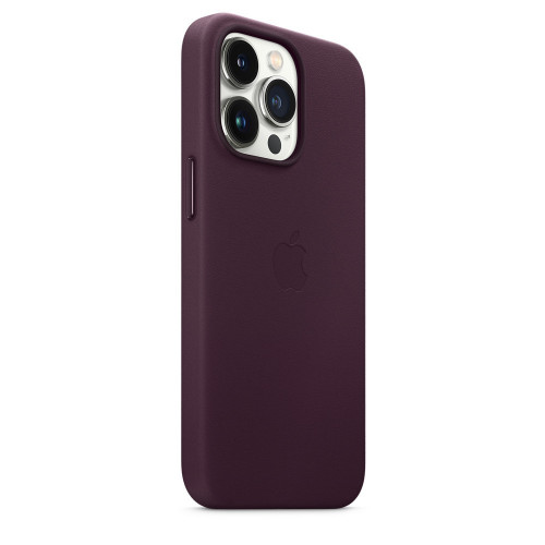 Чохол-накладка (шкіряний) Apple iPhone 13 Pro Leather Case with MagSafe Dark Cherry (MM1A3)