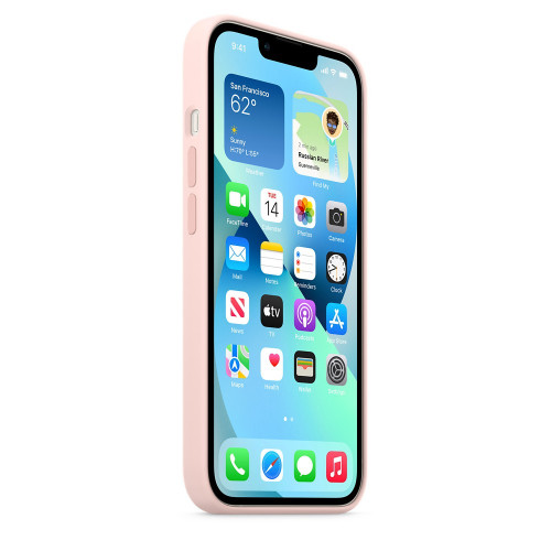 Чохол-накладка (силіконовий) Apple iPhone 13 Silicone Case with MagSafe Chalk Pink (MM283)