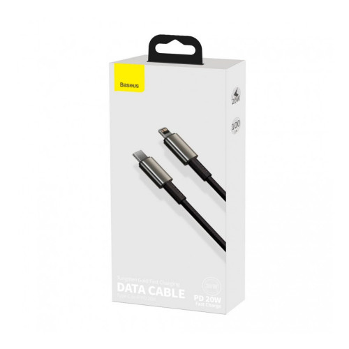Baseus Tungsten Gold Type-C to Lightning PD 20W 1m Black (CATLWJ-01)