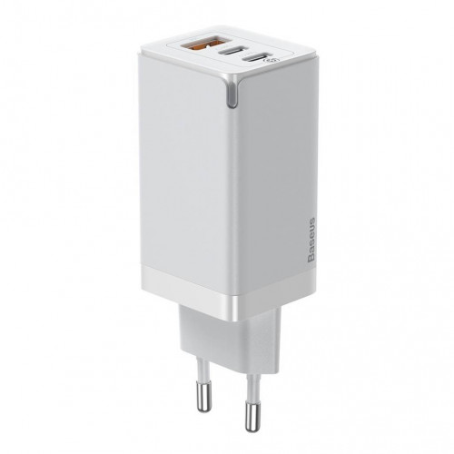 Baseus GaN2 Mini Quick Charge Charger 65W White (CCGAN2P-B02)