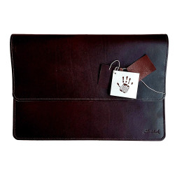 Чохол-папка (шкіряний) Apple MacBook Pro 13"/MacBook Air 13" Savchuk Leather Case Dark Brown