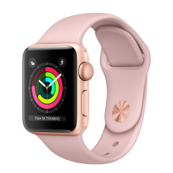 Apple Watch Series 3 GPS 38mm Gold Aluminum with Pink Sand Sport Band (MQKW2)