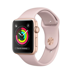 Apple Watch Series 3 GPS 42mm Gold Aluminum with Pink Sand Sport Band (MQL22)