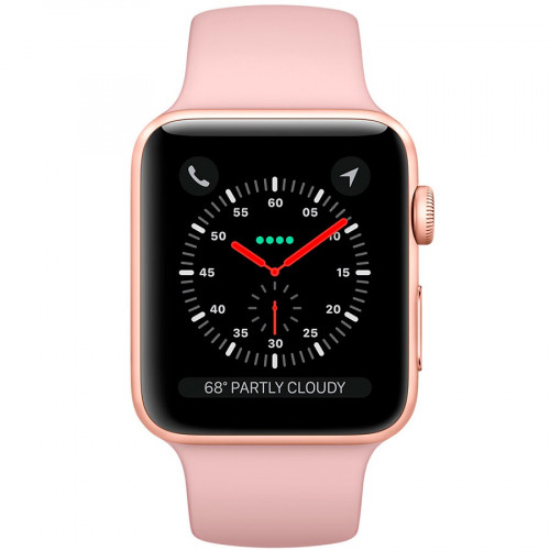 Apple Watch Series 3 GPS Cellular 38mm Gold Aluminum with Pink Sand Sport Band MQJQ2 MR.FIX