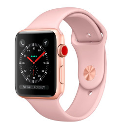 Apple Watch Series 3 GPS + Cellular 42mm Gold Aluminum with Pink Sand Sport Band (MQK32)