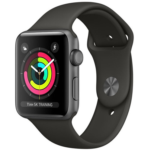 Apple Watch Series 3 GPS 42mm Space Gray Aluminum with Black Sport Band (MQL12)