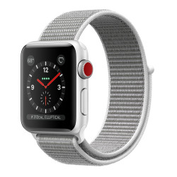 Apple Watch Series 3 GPS + Cellular 38mm Silver Aluminum with Seashell Sport Loop (MQJR2)