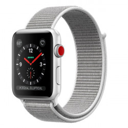 Apple Watch Series 3 GPS + Cellular 42mm Silver Aluminum with Seashell Sport Loop (MQK52)
