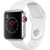 Apple Watch Series 3 GPS + Cellular 38mm Stainless Steel with Soft White Sport Band (MQJV2)