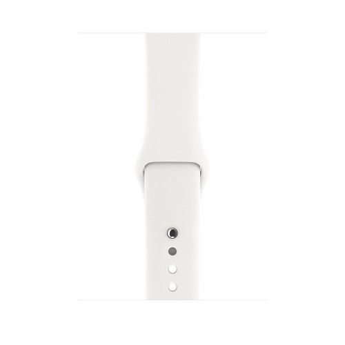 Apple Watch Series 3 GPS + Cellular 42mm Stainless Steel with Soft White Sport Band (MQK82)