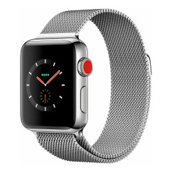 Apple Watch Series 3 GPS + Cellular 38mm Stainless Steel with Milanese Loop (MR1F2)