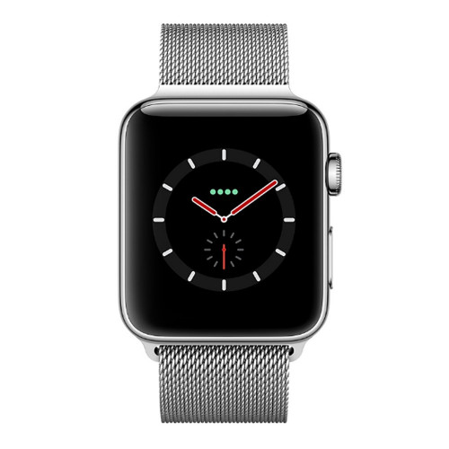 Apple Watch Series 3 GPS + Cellular 38mm Stainless Steel with Milanese Loop (MR1F2)