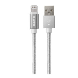 LAUT LINK Metallics Lightning to USB Cable 1.2m Silver (LAUT_LKM_LTN1.2_SL)
