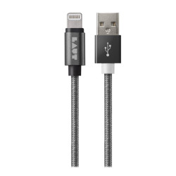 LAUT LINK Metallics Lightning to USB Cable 1.2m Space Gray (LAUT_LKM_LTN1.2_GM)