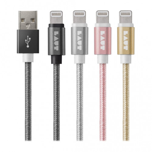 LAUT LINK Metallics Lightning to USB Cable 1.2m Space Gray (LAUT_LKM_LTN1.2_GM)