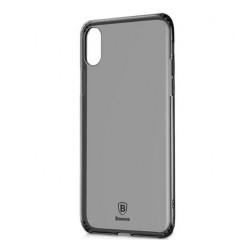 Чохол-накладка (силіконовий) для Apple iPhone X Baseus Simple Series Case (With Pluggy TPU) Transparent Black