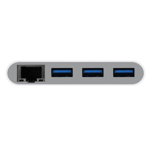 Macally USB-C to USB-A Hub with Ethernet Adapter (UCHUB3GB)