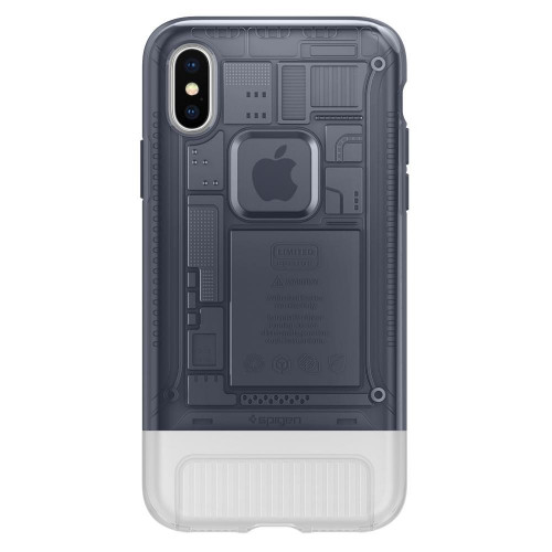 Чехол-накладка (силиконовый) Apple iPhone X Spigen Classic C1 Graphite (057CS23197)
