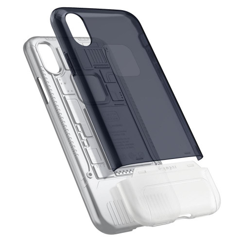 Чехол-накладка (силиконовый) Apple iPhone X Spigen Classic C1 Graphite (057CS23197)