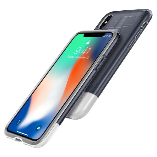 Чехол-накладка (силиконовый) Apple iPhone X Spigen Classic C1 Graphite (057CS23197)