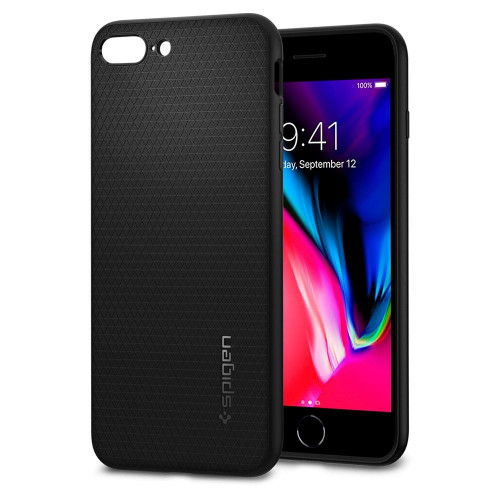 Чохол-накладка (силіконовий) для Apple iPhone 8 Plus/7 Plus Spigen Liquid Air Black (043CS20525)