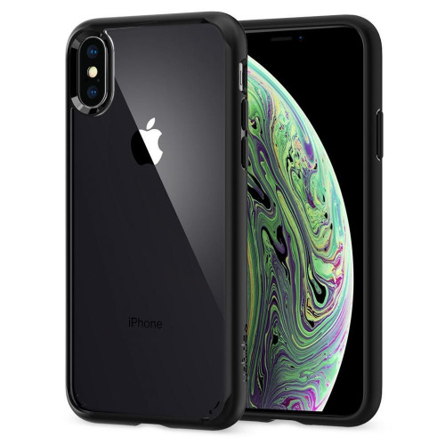 Чохол-накладка (силіконовий) Apple iPhone XS/X Spigen Ultra Hybrid Matte Black (057CS22129)