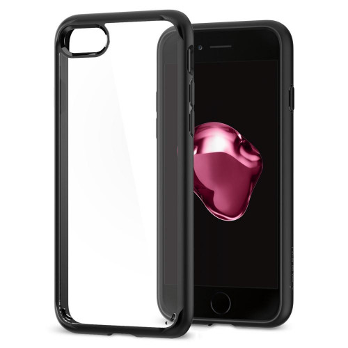 Чехол-накладка (силиконовый) Apple iPhone 8/7 Spigen Ultra Hybrid 2 Black (042CS20926)