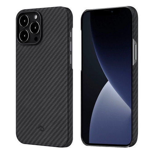 Чохол-накладка (карбоновий) Apple iPhone 13 Pro Pitaka MagEZ Case 2 Twill Black/Grey (KI1301P)