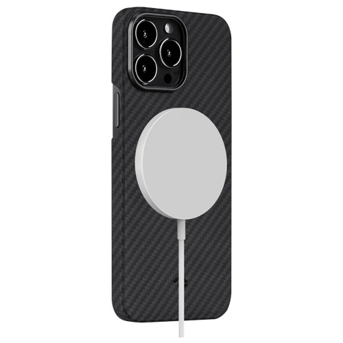 Чохол-накладка (карбоновий) Apple iPhone 13 Pro Pitaka MagEZ Case 2 Twill Black/Grey (KI1301P)