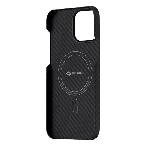 Чохол-накладка (карбоновий) Apple iPhone 13 Pro Pitaka MagEZ Case 2 Twill Black/Grey (KI1301P)