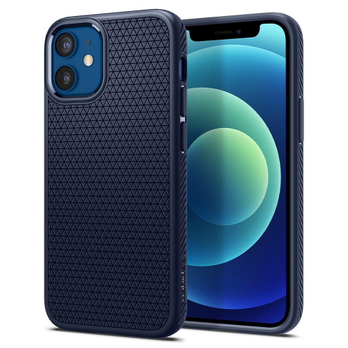 Чехол-накладка (силиконовый) Apple iPhone 12 mini Spigen Liquid Air Navy Blue (ACS02256)