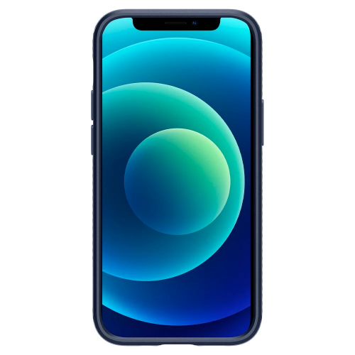 Чехол-накладка (силиконовый) Apple iPhone 12 mini Spigen Liquid Air Navy Blue (ACS02256)