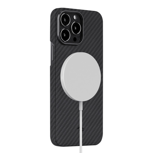 Чехол-накладка (карбоновый) Apple iPhone 13 Pro Max Pitaka MagEZ Case 2 Twill Black/Grey (KI1301PM)
