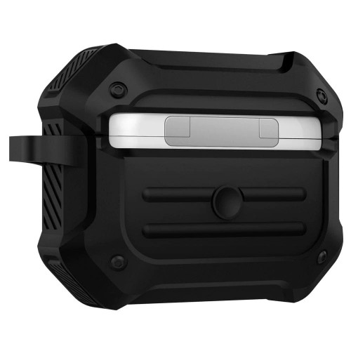 Чохол-накладка (силіконовий) Apple AirPods Pro Spigen Tough Armor Black (ASD00537)