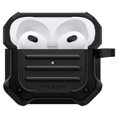 Чехол-накладка (силиконовый) Apple AirPods 3 Spigen Tough Armor Black (ASD01987)