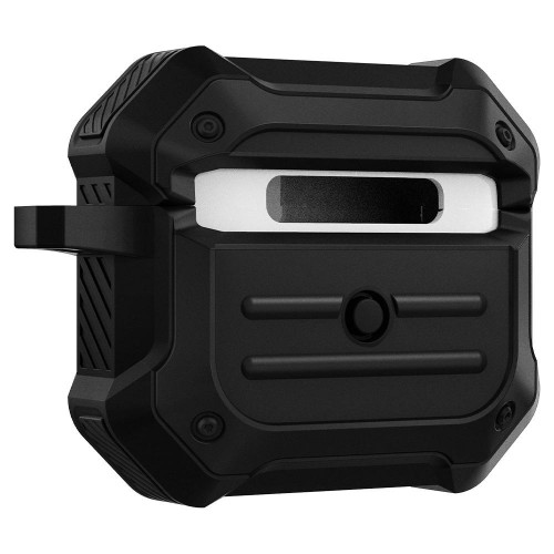 Чехол-накладка (силиконовый) Apple AirPods 3 Spigen Tough Armor Black (ASD01987)