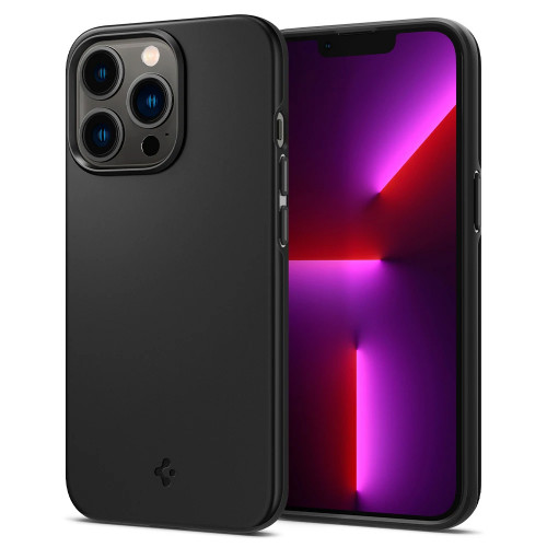 Чехол-накладка (силиконовый) Apple iPhone 13 Pro Spigen Thin Fit Black (ACS03675)