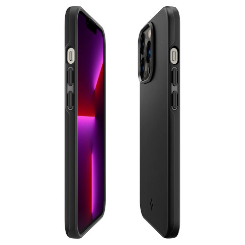 Чехол-накладка (силиконовый) Apple iPhone 13 Pro Spigen Thin Fit Black (ACS03675)