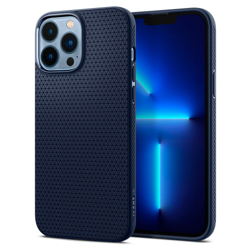 Чохол-накладка (силіконовий) Apple iPhone 13 Pro Max Spigen Liquid Air Navy Blue (ACS03202)